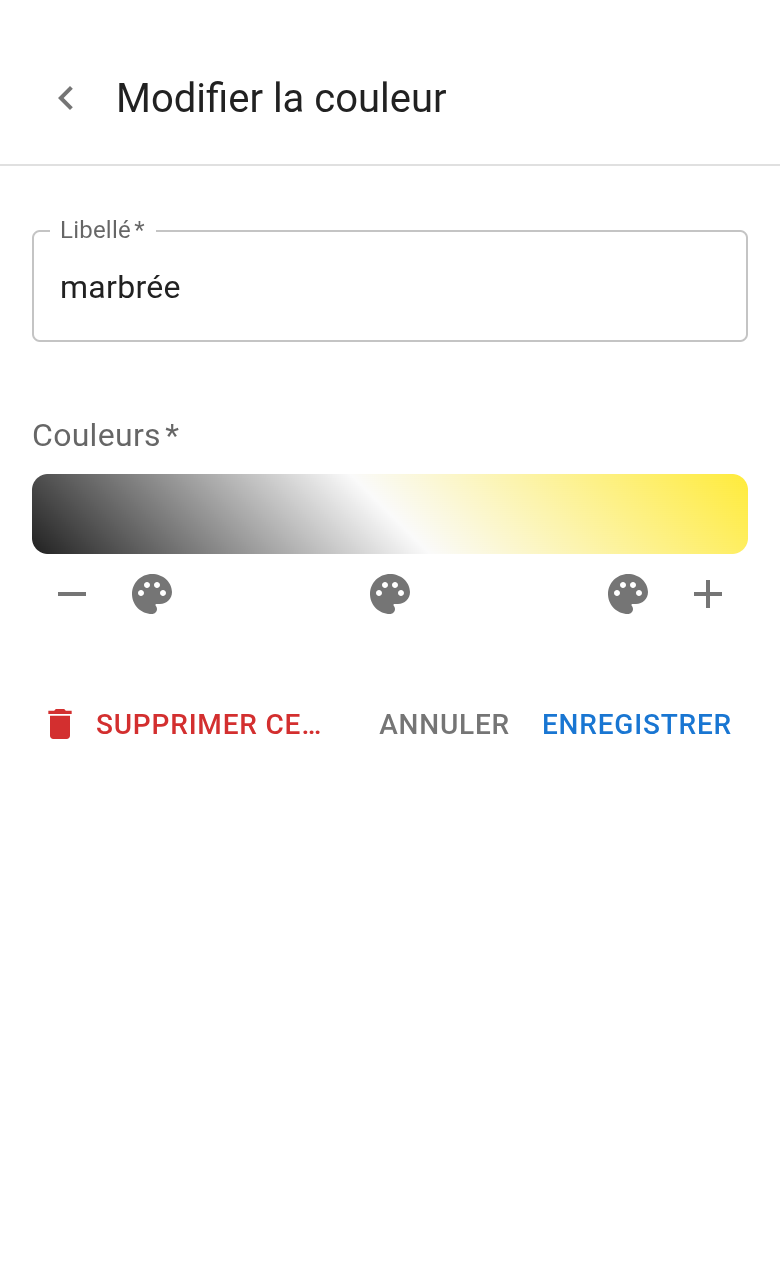 Gérer les couleurs des prises