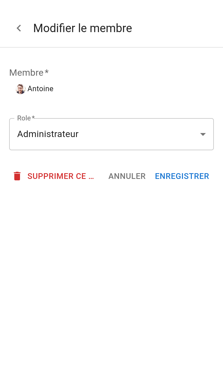 Gérer les permissions des membres de la salle